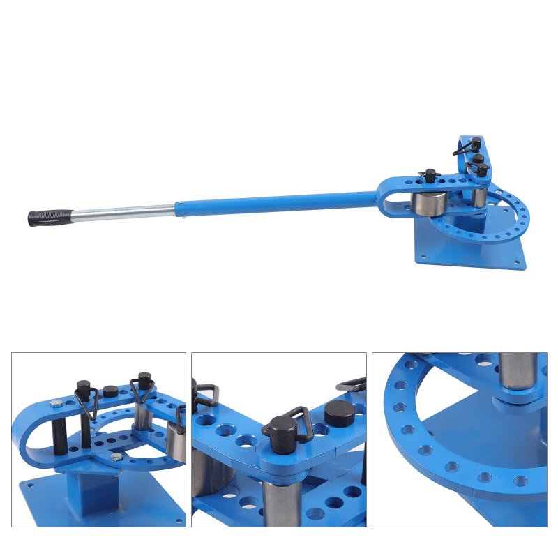 Manual Bench Top Compact Bender Pipe Bending Machine 7 Dies Metal Fabrication Tube Rod 44a Handle Maximum 5 16a Thick 1-15 16