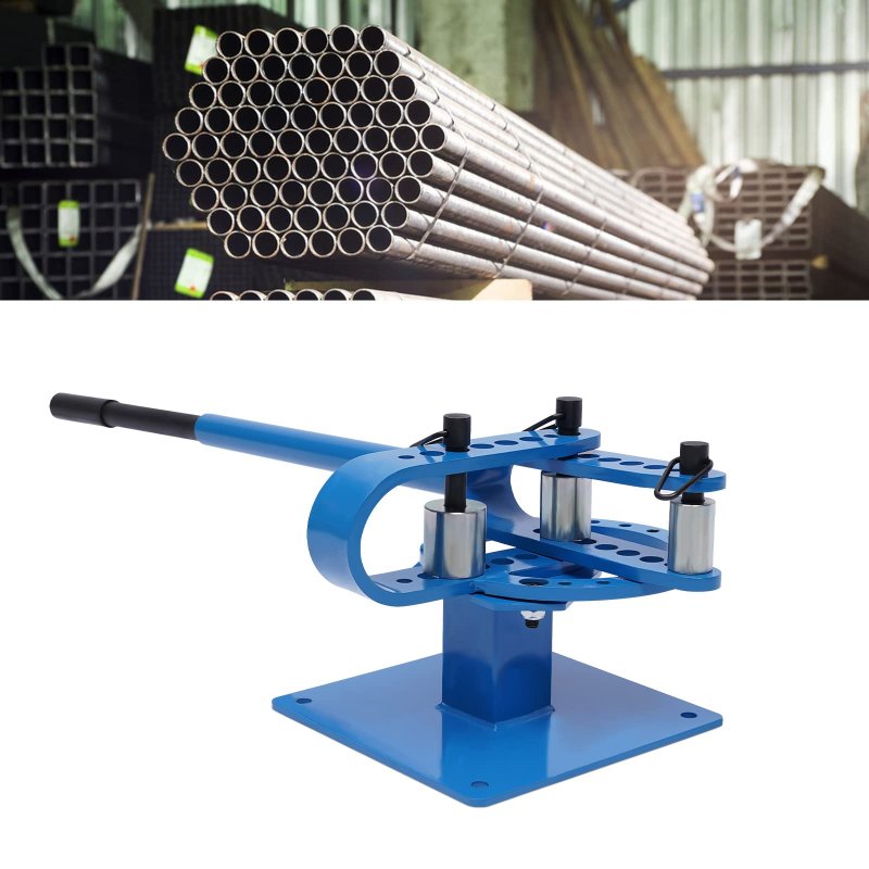 Manual Bench Top Compact Bender Pipe Bending Machine 7 Dies Metal Fabrication Tube Rod 44a Handle Maximum 5 16a Thick 1-15 16
