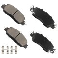 Front Ceramic Disc Brake Pad Set For 2016-2017 Honda Accord 2 4l D1860 4 Piece Kit With Hardware Model 155251 