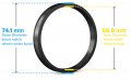 Hubcentric Rings Pack Of 4 66 9mm Id To 74 1mm Od Black Poly Carbon Plastic Hubrings Hub Compatible With Cadillac Chevrolet Gmc