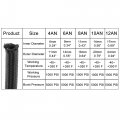 X Autohaux 3ft 4an Fuel Hose An4 Universal Car Braided Nylon Stainless Steel Cpe Oil Gas Line Black