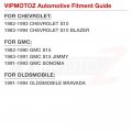 Vipmotoz Full Led Front Turn Signal Lamps Corner Lights Compatible With 1982-1993 Chevrolet S10 Blazer S15 Jimmy Sonoma Bravada