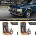 Vipmotoz Full Led Front Turn Signal Lamps Corner Lights Compatible With 1982-1993 Chevrolet S10 Blazer S15 Jimmy Sonoma Bravada