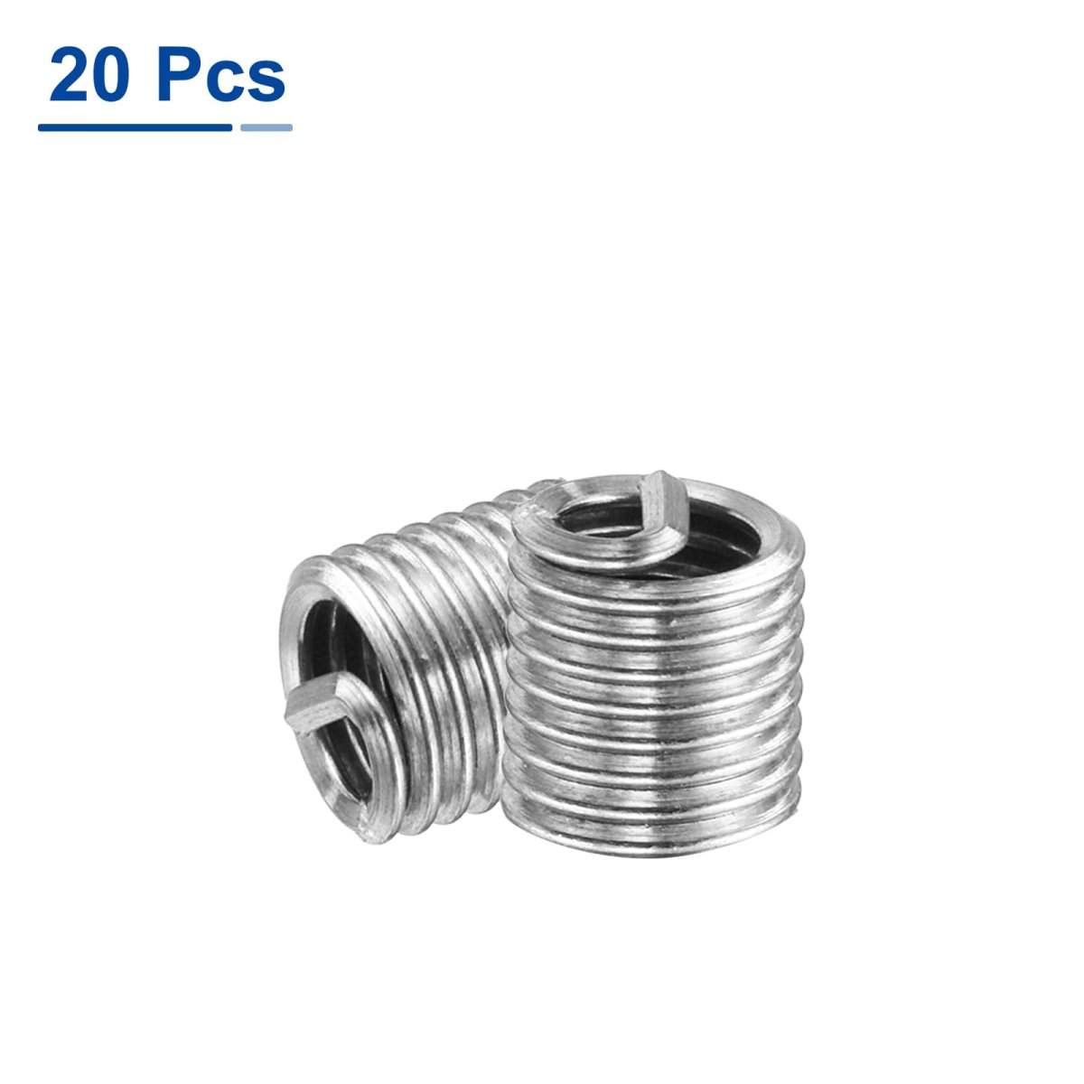20pcs Wire Thread Inserts 8-32 Unc 1 5d 4 304 Stainless Steel Helical Type Coiled Repair Kit Screw Threaded Sleeve Sheath For