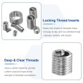 20pcs Wire Thread Inserts 8-32 Unc 1 5d 4 304 Stainless Steel Helical Type Coiled Repair Kit Screw Threaded Sleeve Sheath For