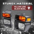 Front Headlight Bezels With Turn Signal Light For 2008 2019 Ford E150 E250 E350 Super Duty Truck Pickup Yellow Lens Black Bezel