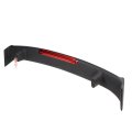 Rear Trunk Spoiler Wing With Led Brake Universal Gm Style For Hatchback Cars Matte Black Abs Adjustable Racing Bolt On 