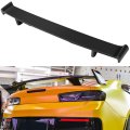 Rear Trunk Spoiler Wing With Led Brake Universal Gm Style For Hatchback Cars Matte Black Abs Adjustable Racing Bolt On