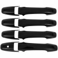 4pcs Door Handle Covers For 2006-2011 Honda Civic Exterior Driver Side Passenger Car Trim Kit Black 