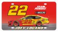 Joey Logano Nascar 22 Metal License Plate 