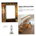Hemoton 1 Set Glass Clip Clamp Spigot Flat Back Bracket Fixing Wall Mount Shelf Stainless Steel Railing