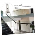 Hemoton 1 Set Glass Clip Clamp Spigot Flat Back Bracket Fixing Wall Mount Shelf Stainless Steel Railing