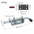 Uxcell Barrel Bolt Latch 4pcs 12x135mm Carbon Steel Galvanized Spring Loaded Gate Pin Sliding Door Lock For Trailer Doors