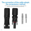 Solar Connectors 5 Set 1500v 50a Panel Male Female Photovoltaic Connector For Power System