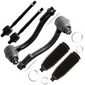 6 Piece Front Inner And Outer Tie Rod End Kit For Hyundai Accent 2006 2011 Es800287 Es800288 Ev800365 Steering Rack Boot Set 