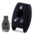 Beler Black 3 Buttons Silicone Remote Key Cover Case Fob Shell For Benz C280 C300 E350 Glk350 Clk550
