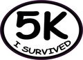 4 25in X 3in Oval I Survived 5k Sticker By Stickertalk 