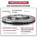 Front And Rear Drill Slot Brake Rotors Ceramic Pads Replacement For 2006-2011 Honda Ridgeline