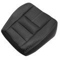 Front Driver Side Bottom Replacement Seat Cover Black With White Stitch Microfiber Leather For Ford F250 F350 F450 F550 Lariat 