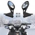 A Utv Pro Rear View Mirror Kit For Polaris Snowmobile Adjustable Folding Pro-ride Hood Mount Rearview Convex Side Mirrors 