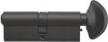 Rockwell Security 360 Degree Solid Brass Euro Profile Cylinder In Black Finish For 2-3 8 Thick Door 90mm 
