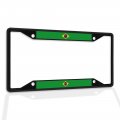 Fastasticdeals Metal Insert License Plate Frame Brazil Flag C Weatherproof Car Accessories Black 4 Holes Solid 