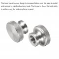 Uxcell Knurled Thumb Nuts 2pcs M12 X D30mm H20mm 304 Stainless Steel Nut With Collar High Head Blind Hole For 3d Printer Parts