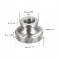 Uxcell Knurled Thumb Nuts 2pcs M12 X D30mm H20mm 304 Stainless Steel Nut With Collar High Head Blind Hole For 3d Printer Parts