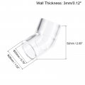 Uxcell 4pcs Clear Elbow Fitting 20mm 0 79 2 Way Acrylic 45 Degree Pipe Adapter For Connecting Water Pipes