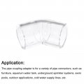 Uxcell 4pcs Clear Elbow Fitting 20mm 0 79 2 Way Acrylic 45 Degree Pipe Adapter For Connecting Water Pipes