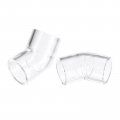 Uxcell 4pcs Clear Elbow Fitting 20mm 0 79 2 Way Acrylic 45 Degree Pipe Adapter For Connecting Water Pipes