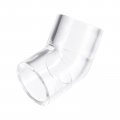 Uxcell 4pcs Clear Elbow Fitting 20mm 0 79 2 Way Acrylic 45 Degree Pipe Adapter For Connecting Water Pipes