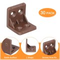 30 Pcs Plastic Corner Braces L Shape Right Angle Support Brackets Shelf Board Holder For Wood Furniture Cabinet Drawer Bookcase