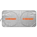Ipick Image For Hemi Logo Universal Fit One-piece Easy Folding Silver Reflective Fabric Windshield Sun Shade Size 75 X 37 5