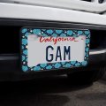 Nighttime Sky With Clouds And Stars Pattern License Plate Tag Frame