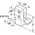 Defender Security U 9877 Aluminum Step-on Sliding Patio Door Lock Single Pack