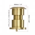 Uxcell Brass Door Viewer Peephole 220-degree With Rotating Cover For 1-3 5 To 2-1 6 Inch Doors Satin Gold Finish