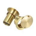 Uxcell Brass Door Viewer Peephole 220-degree With Rotating Cover For 1-3 5 To 2-1 6 Inch Doors Satin Gold Finish