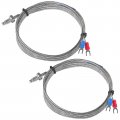 2 Pack K Type M6 Screw Temperature Sensor Probe 3m 9 8ft Stainless Steel Thermocouple For Controller 0 To 400 Degrees Celsius 