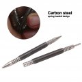 2pcs Hinge Pin Punch Set Spring Tools Spring Loaded Design Carbon Steel Material 3500psi Impact Dual Head Nail Hammerless Door