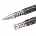 2pcs Hinge Pin Punch Set Spring Tools Spring Loaded Design Carbon Steel Material 3500psi Impact Dual Head Nail Hammerless Door
