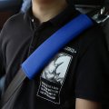 X Autohaux 4pcs Universal Blue Car Safety Seat Belt Pads Cover With Soft Polyester Fiber Auto Seatbelt Shoulder Pad For More