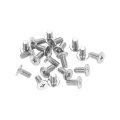 M3-0 5 X 6mm 20pcs Flat Round Head Screws 304 Stainless Steel Phillips Drive Machine Hardware Fastener For Furniture Connection 