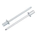50pcs 1 8 X1 4 Round Head Closed End Blind Rivets Zinc-plated Carbon Steel Grip And Mandrel Cap Silver 