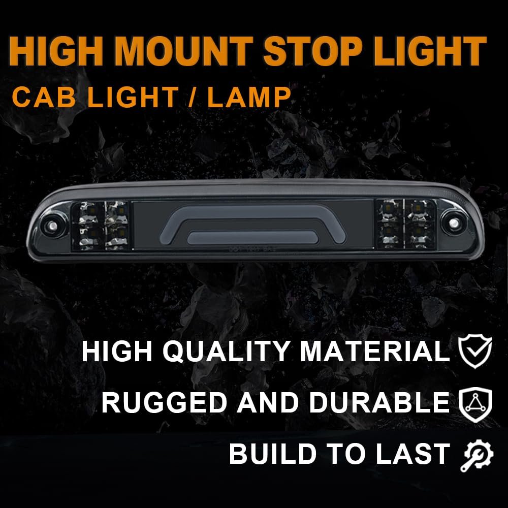 Rear Led Third Brake Light For Ford F250 F350 F450 F550 Super Duty 1999 2016 Ranger 1993 2011 Mazda B Series 1995 2003 Smoky