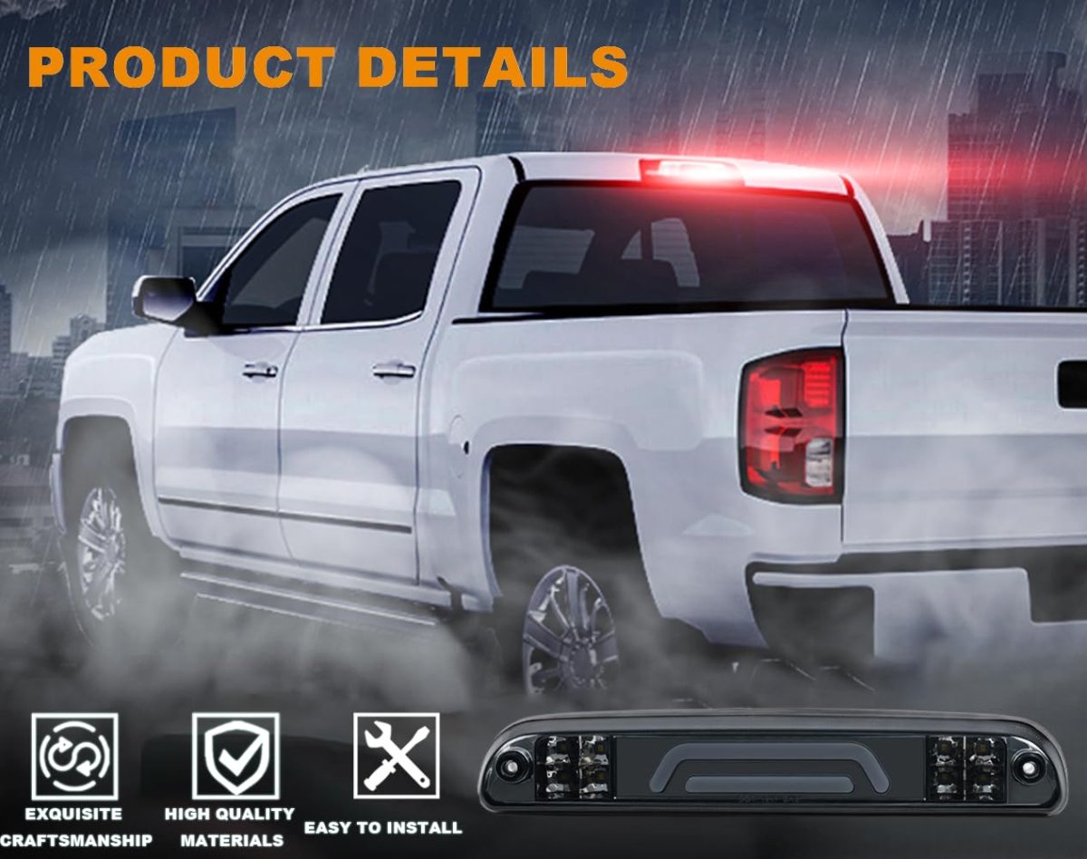 Rear Led Third Brake Light For Ford F250 F350 F450 F550 Super Duty 1999 2016 Ranger 1993 2011 Mazda B Series 1995 2003 Smoky