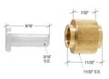Crl G3116 11 32 Brass Replacement Sliding Window Roller With Axle Pin For Viking Series M70 Windows 