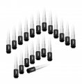Vms Racing 20pc 112mm Cold Forged Steel Lug Nuts With White Extended Bullets In Aluminum Compatible Honda Civic 5 Wheel Pattern