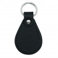 Graphics More Black Leather Deer In The Woods Keychain