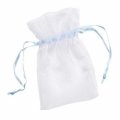 Darice White Blue Organza Bag 3-inch By 4-inch 24-piece 
